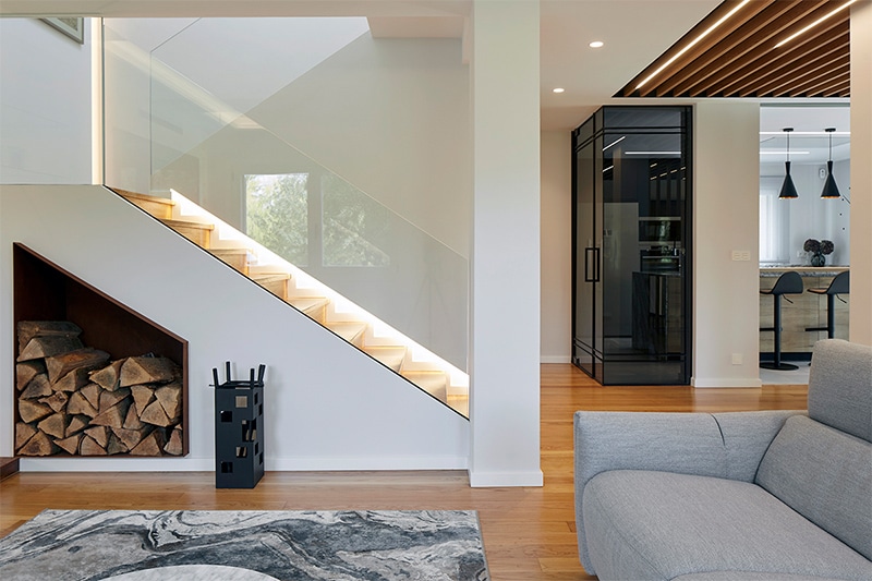 Salón de proyecto, reforma y decoración de villa en Gipuzkoa.